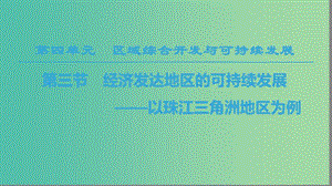 2018-2019學(xué)年高中地理 第四單元 區(qū)域綜合開發(fā)與可持續(xù)發(fā)展 第3節(jié) 經(jīng)濟(jì)發(fā)達(dá)地區(qū)的可持續(xù)發(fā)展——以珠江三角洲地區(qū)為例課件 魯教版必修3.ppt