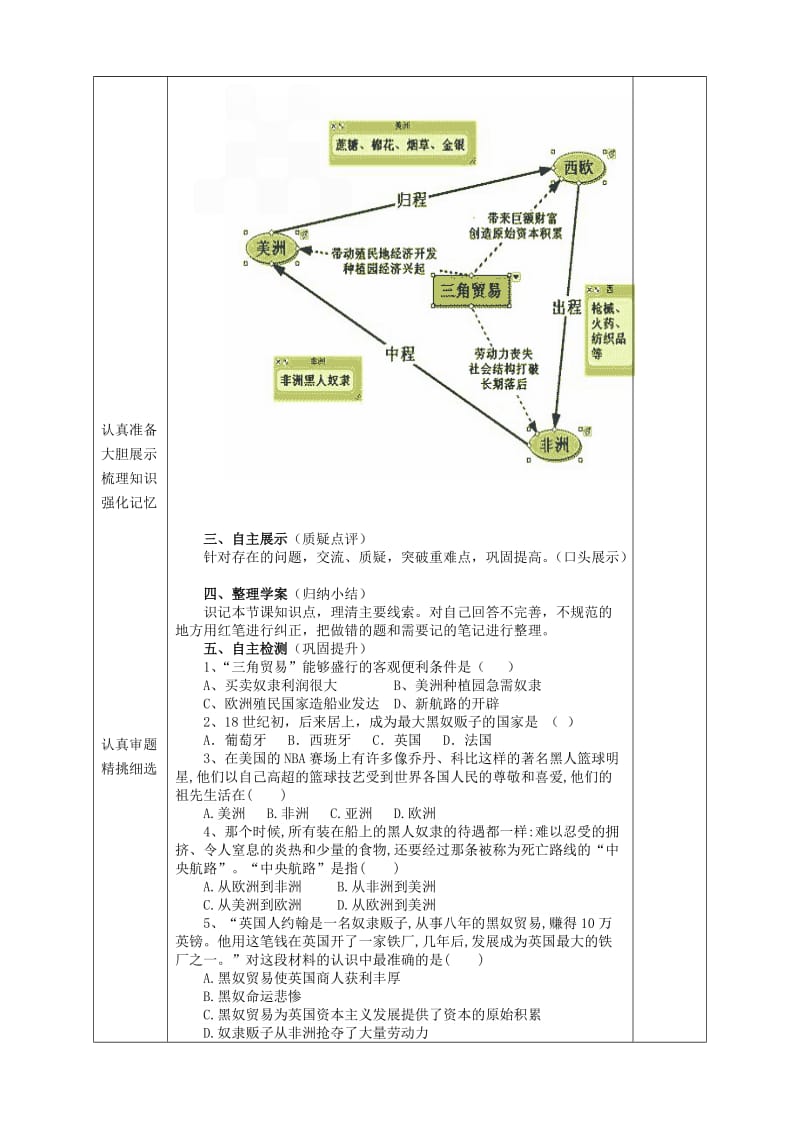 九年级历史上册 第13课 资本主义经济的成长学案 华东师大版.doc_第2页