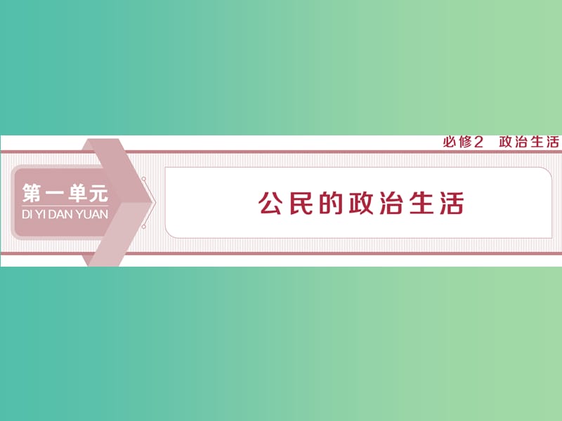 2020版高考政治大一輪復(fù)習(xí) 第一單元 公民的政治生活 第一課 生活在人民當(dāng)家作主的國(guó)家課件 新人教版必修2.ppt_第1頁