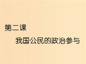 （新課改省份專用）2020版高考政治一輪復(fù)習(xí) 第二單元 第二課 我國公民的政治參與課件 新人教版必修2.ppt