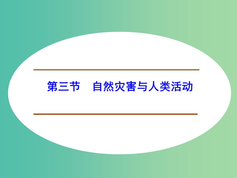 高中地理 3.3自然災(zāi)害與人類(lèi)活動(dòng)課件 魯教版選修5.ppt_第1頁(yè)