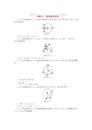 2019年中考數(shù)學(xué)專題復(fù)習(xí)小訓(xùn)練 專題19 圓的基本性質(zhì).doc