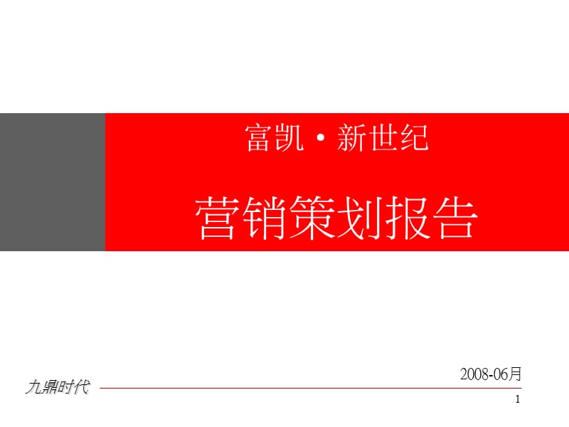 潍坊富凯·新世纪营销报告.ppt_第1页