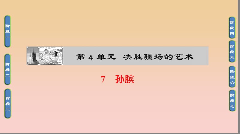 2017-2018學(xué)年高中語文 第四單元 決勝疆場的藝術(shù) 7 孫臏課件 魯人版選修《史記選讀》.ppt_第1頁