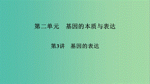 2019高考生物大一輪復(fù)習(xí) 第2單元 基因的本質(zhì)與表達(dá) 第3講 基因的表達(dá)課件 新人教版必修2.ppt