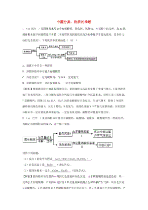 中考化學真題分類匯編 專題分類 物質(zhì)的推斷（含解析）.doc