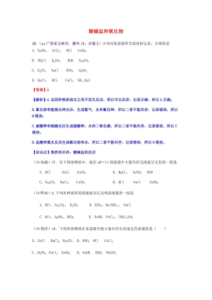 中考化學(xué)真題分類匯編 2 我們身邊的物質(zhì) 考點(diǎn)14 酸堿鹽和氧化物 6化學(xué)反應(yīng) 1常見(jiàn)物質(zhì)的反應(yīng)和共存.doc