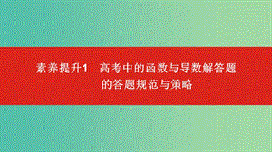 2020版高考數(shù)學(xué)大一輪復(fù)習(xí) 素養(yǎng)提升1 高考中函數(shù)與導(dǎo)數(shù)解答題的答題規(guī)范與策略課件 文.ppt