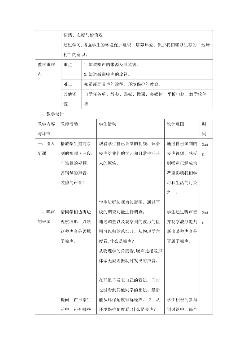 八年级物理上册2.4噪声的危害和控制教案 新人教版(1).doc_第2页