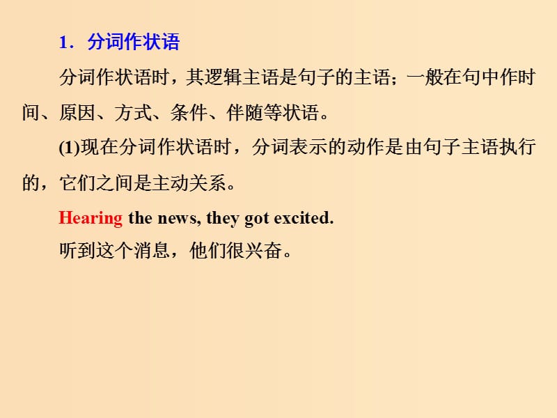 （浙江专版）2020版高考英语一轮复习 语法贯通 专题六 非谓语动词课件 新人教版.ppt_第3页