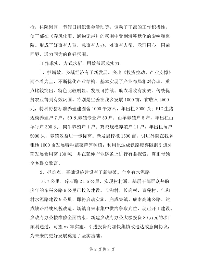 乡镇党委干部述职报告.doc_第2页