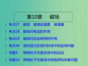 （A版）2019版高考物理一輪復習 考點考法 第10章 磁場課件 新人教版.ppt