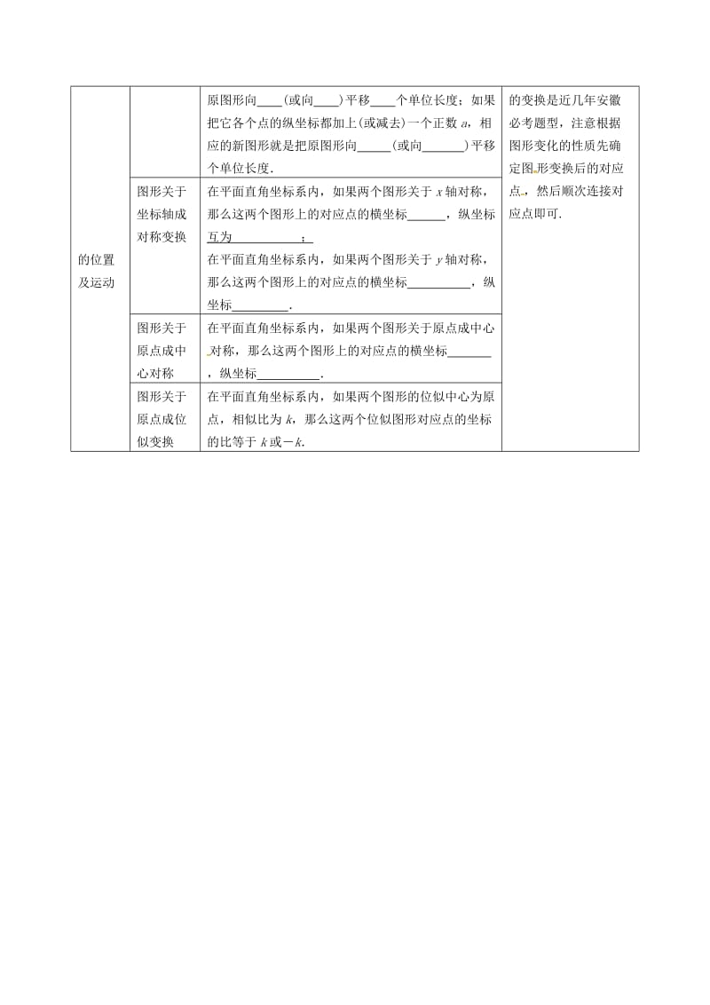 2019版中考数学总复习 第23讲 平移、轴对称、旋转、位似.doc_第2页