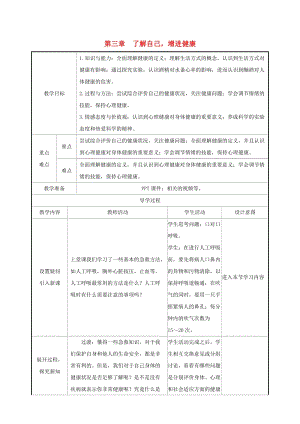 2019版八年級生物下冊 第八單元 健康地生活 第三章 了解自己增進健康教案 （新版）新人教版.doc