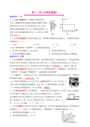 2019年中考物理總復習 效果跟蹤檢測 第11章 功和機械能.doc