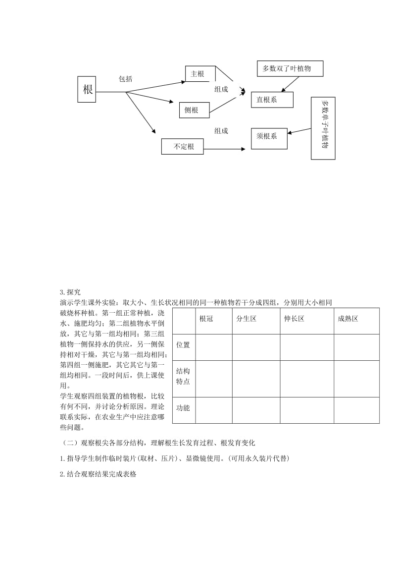 七年级生物上册 第3单元 第6章 第2节 营养器官的生长教案 （新版）北师大版.doc_第3页