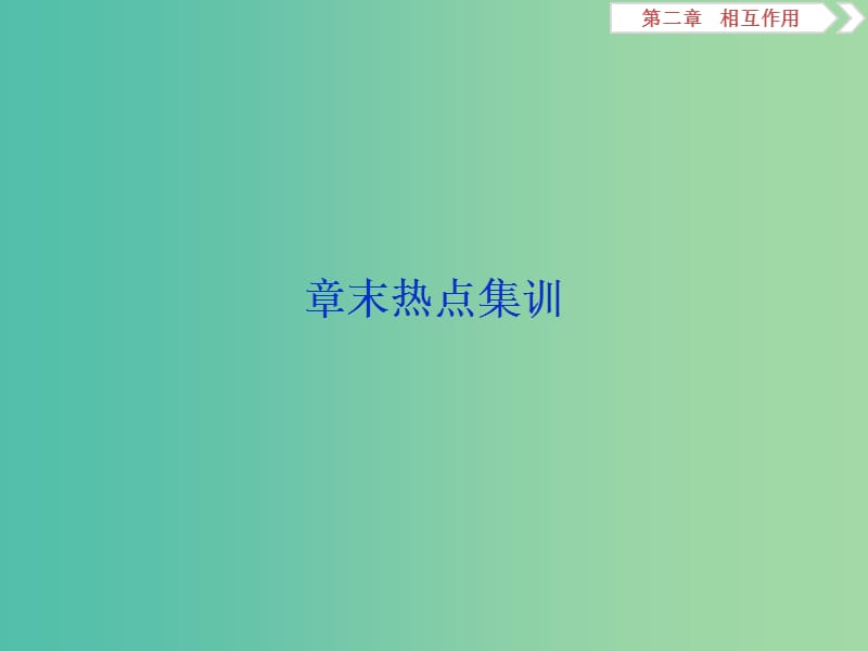 2020版高考物理大一輪復習 第二章 相互作用 11 章末熱點集訓課件.ppt_第1頁