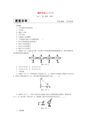 2018-2019學(xué)年九年級(jí)數(shù)學(xué)下冊(cè) 第二十九章 投影與視圖 29.1 投影 29.1.1 投影同步練習(xí) （新版）新人教版.doc