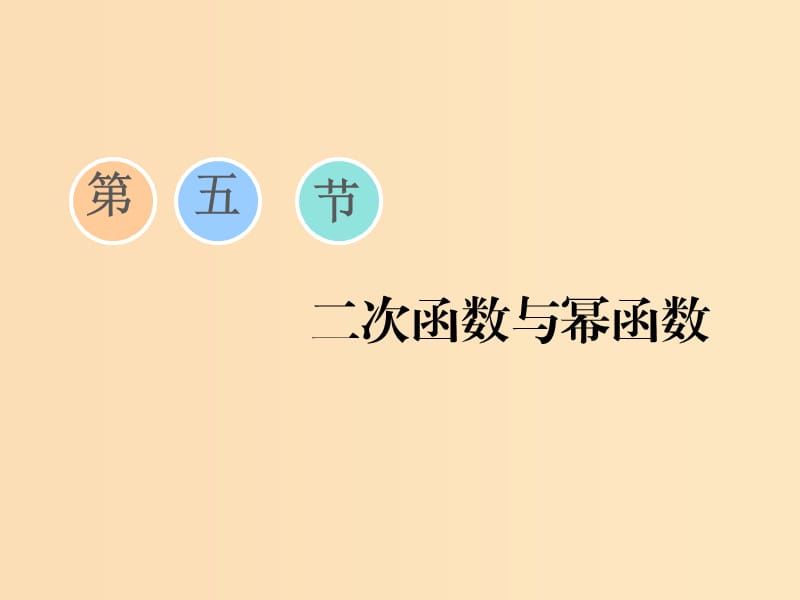 （江蘇專版）2020版高考數(shù)學(xué)一輪復(fù)習(xí) 第二章 函數(shù)的概念與基本初等函數(shù)Ⅰ第五節(jié) 二次函數(shù)與冪函數(shù)課件 理.ppt_第1頁