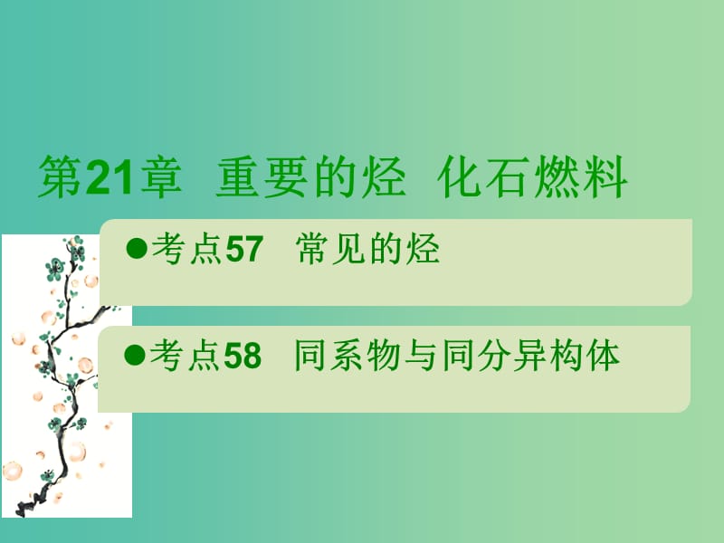 600分考點 700分考法（A版）2019版高考化學總復習 第21章 重要的烴 化石燃料課件.ppt_第1頁