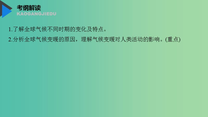 2020版高考地理新导学大一轮复习 第一册 第五单元 从人地关系看资源与环境 第18讲 全球气候变化及其对人类的影响课件 鲁教版.ppt_第3页