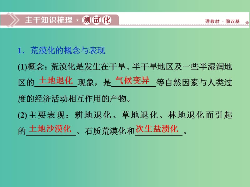 2020版高考地理新探究大一轮复习 第27讲 荒漠化的防治——以我国西北地区为例课件 新人教版.ppt_第3页