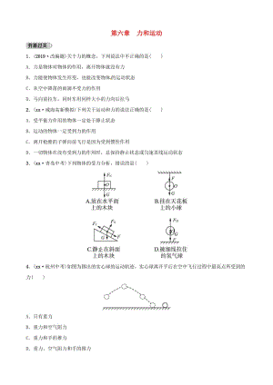 2019屆中考物理 第六章 力和運動復(fù)習(xí)練習(xí).doc