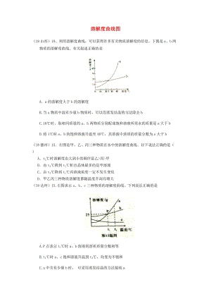 中考化學(xué)真題分類匯編 1 物質(zhì)的構(gòu)成和變化 考點4 溶液 5溶解度 3溶解度曲線圖 1普通選擇題.doc