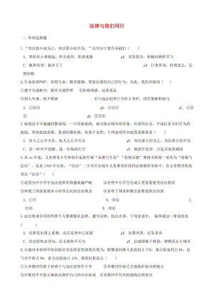 七年級道德與法治下冊 第四單元 走進法治天地 第十課 法律伴我們成長 第2框 法律與我們同行課時訓(xùn)練 新人教版.doc