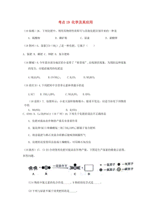 中考化學(xué)真題分類匯編 4 化學(xué)與社會發(fā)展 考點19 化學(xué)及其應(yīng)用 5 化肥 3 綜合.doc