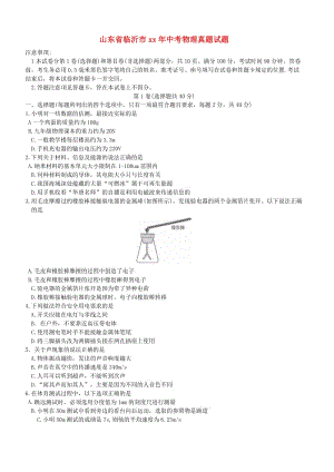 山東省臨沂市中考物理真題試題.doc