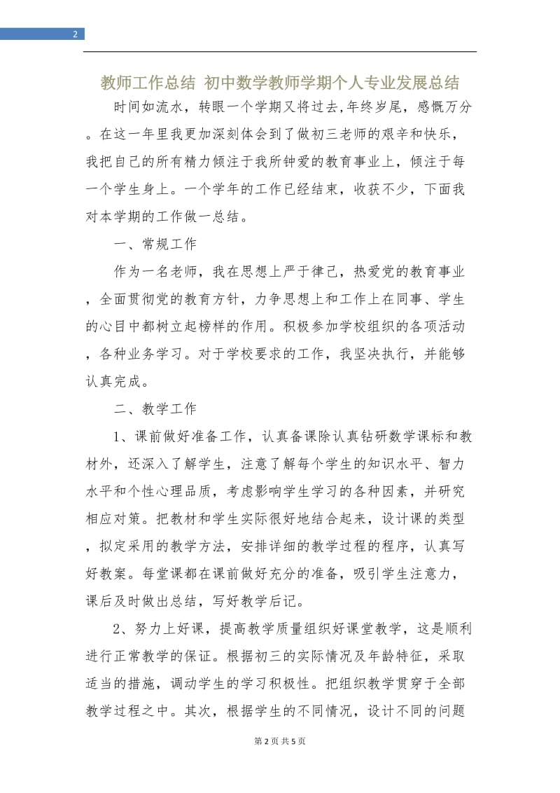 教师工作总结初中数学教师学期个人专业发展总结.doc_第2页