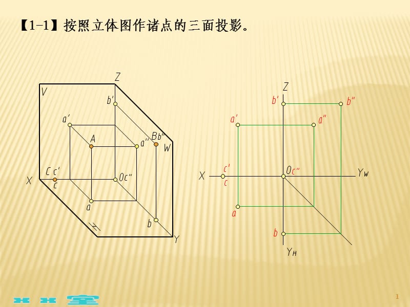 画法几何及土木工程制图习题解答ppt课件_第1页