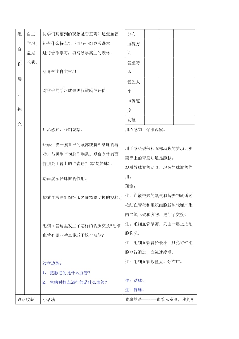 七年级生物上册 4.4.2物质运输的管道教学设计 鲁科版五四制.doc_第3页