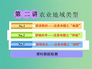 2019版高考地理一輪復(fù)習(xí) 第二部分 第三章 農(nóng)業(yè)地域的形成與發(fā)展 第二講 農(nóng)業(yè)地域類(lèi)型課件.ppt