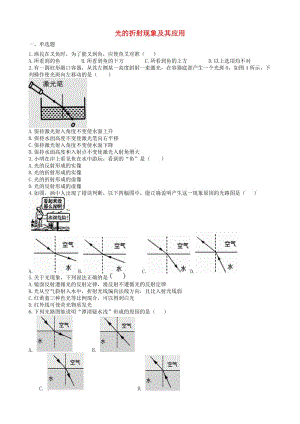 2019中考物理 知識點全突破系列 專題28 光的折射現象及其應用.doc