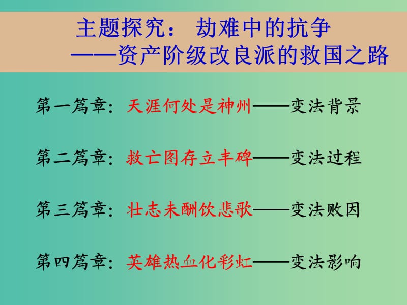 2018-2019學(xué)年高中歷史 第四單元 工業(yè)文明沖擊下的改革 4.15 戊戌變法課件3 岳麓版選修1 .ppt_第1頁(yè)