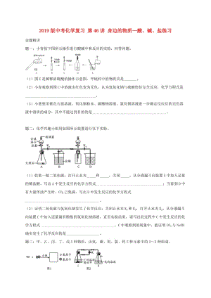 2019版中考化學(xué)復(fù)習(xí) 第46講 身邊的物質(zhì)—酸、堿、鹽練習(xí).doc