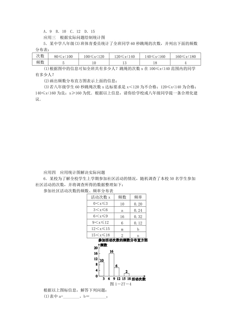 2019年春八年级数学下册第十八章数据的收集与整理专题训练一统计图表在实际生活中的应用练习新版冀教版.doc_第2页