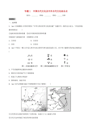 河南省2019年中考?xì)v史專題復(fù)習(xí) 專題二 中國古代文化及中外古代文化結(jié)合點練習(xí).doc