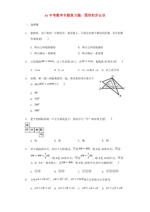 中考數(shù)學(xué)專題復(fù)習(xí)題 圖形初步認(rèn)識（含解析）.doc