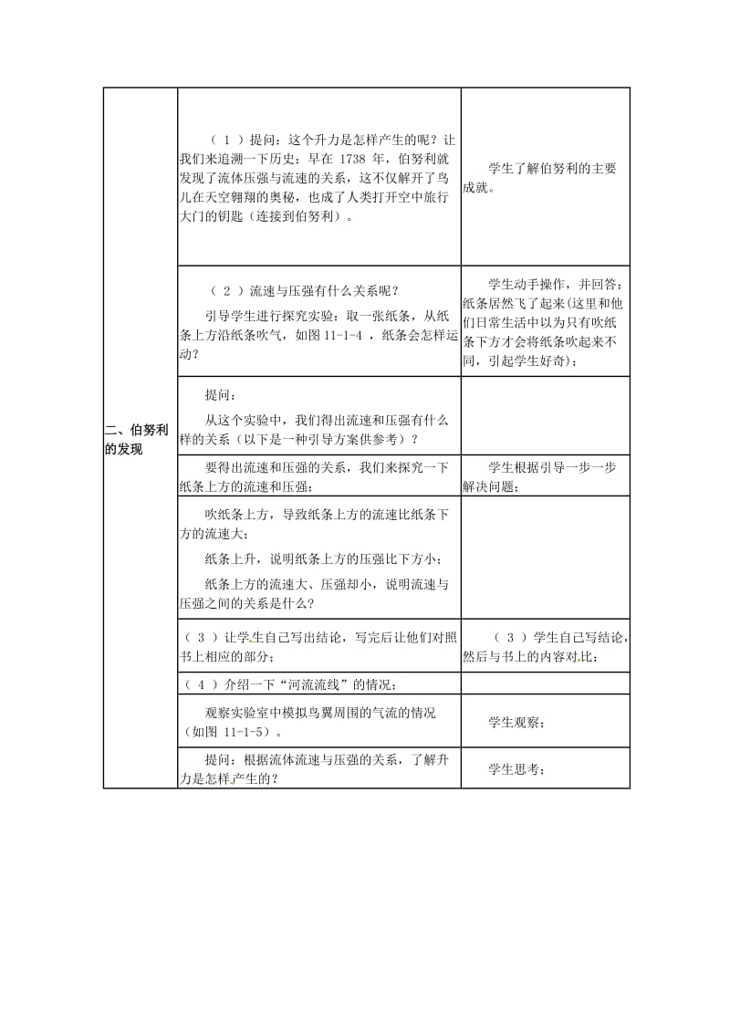 八年级物理下册 第十章 流体的力现象 10.1 在流体中运动教案 教科版.doc_第2页