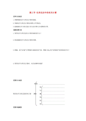 九年級化學(xué)上冊 第五單元 定量研究化學(xué)反應(yīng) 第三節(jié) 化學(xué)反應(yīng)中的有關(guān)計算導(dǎo)學(xué)案2（新版）魯教版.doc