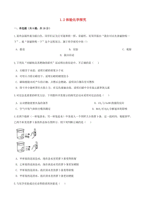 九年級化學(xué)上冊 1 步入化學(xué)殿堂 1.2 體化學(xué)探究練習(xí)題 （新版）魯教版.doc