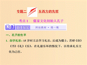 （浙江專版）2017-2018學年高中歷史 專題2 東西方的先哲課件 新人教版選修4.ppt