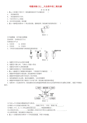 中考化學(xué)復(fù)習(xí)方案 考題訓(xùn)練（九）大自然中的二氧化碳練習(xí) （新版）魯教版.doc