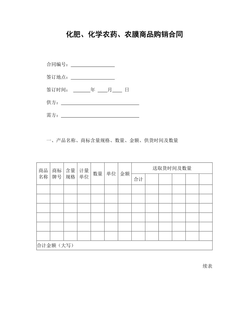 化肥、化学农药、农膜商品购销合.doc_第1页