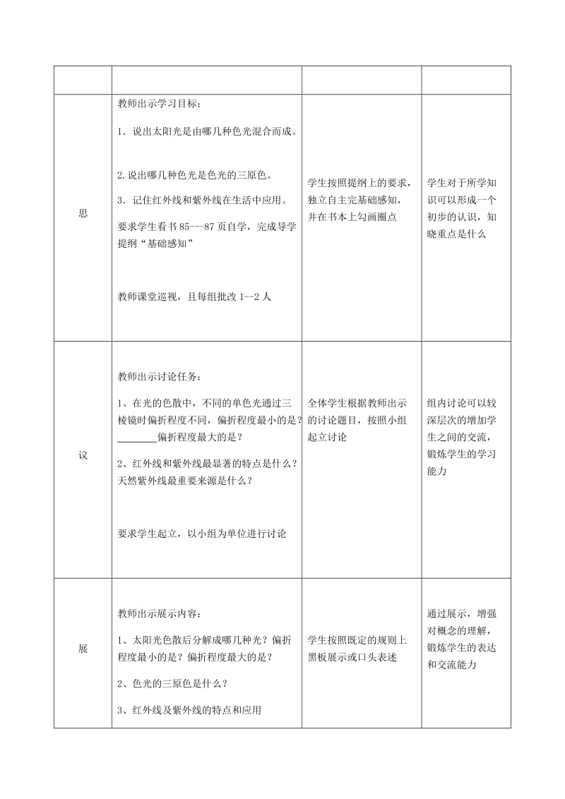 湖北省武汉市八年级物理上册 4.5 光的色散教案 （新版）新人教版.doc_第2页