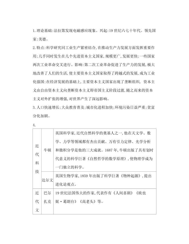 中考历史总复习 第一部分 中考考点过关 模块四 世界近代史 主题五 第二次工业革命和近代科学文化随堂帮.doc_第2页