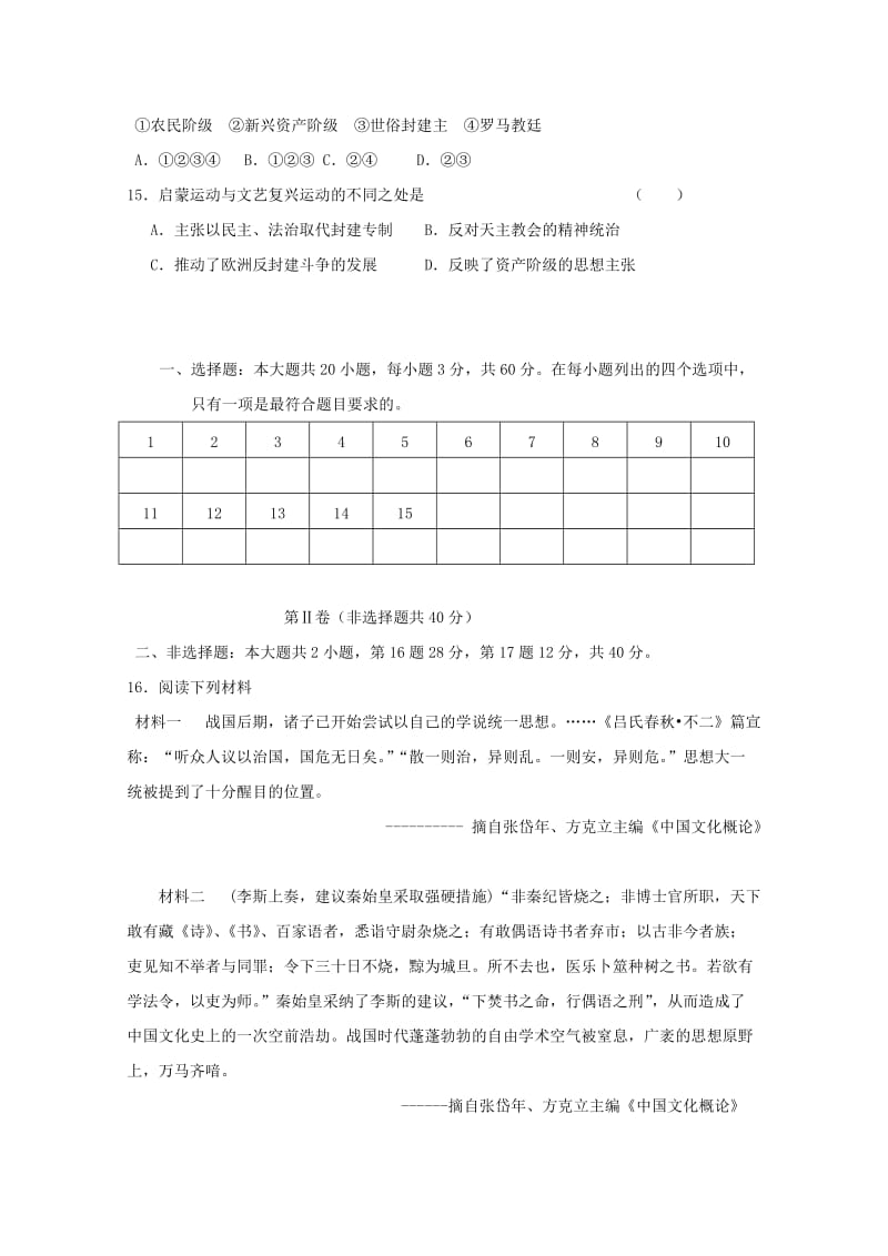 2018-2019学年高二历史上学期12月月考试题 (I).doc_第3页